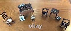 Vintage Antique Miniature Wood Doll House Furniture 6 x Mixed Lot Room Décor