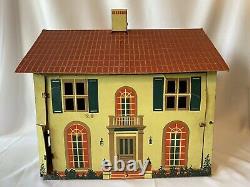 Vintage Antique Tootsie Toy Dollhouse Doll House No. 12 Cardboard 1927