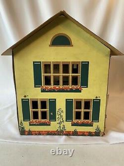 Vintage Antique Tootsie Toy Dollhouse Doll House No. 12 Cardboard 1927