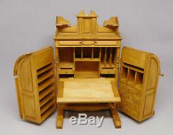 Vintage Antique Wooten Secretary Desk Jim Gans Artisan Dollhouse Miniature 112