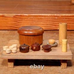 Vintage Antique luxury Miniature furniture ornament Doll house Japanese wooden