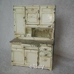 Vintage Arcade Steel Doll House Kitchen Cabinet Circa 1920