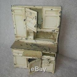 Vintage Arcade Steel Doll House Kitchen Cabinet Circa 1920