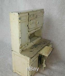 Vintage Arcade Steel Doll House Kitchen Cabinet Circa 1920