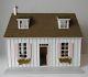 Vintage Built Handcrafted French Cottage Wooden Dollhouse With Furniture People