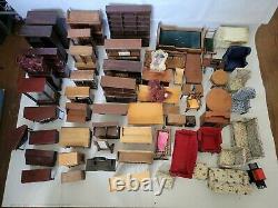 Vintage Doll House Furniture Miniature Big lot (as is)