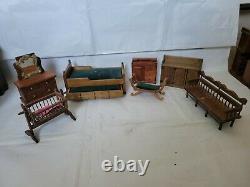 Vintage Doll House Furniture Miniature Big lot (as is)