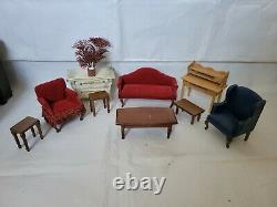 Vintage Doll House Furniture Miniature Big lot (as is)