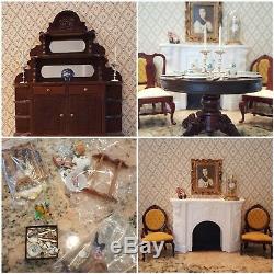 Vintage Doll house furniture 112 scale handcrafted 22 pieces plus many more