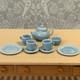 Vintage Dolls House 112 Powder Blue Tea Service For 2 Artisan Avon Miniatures