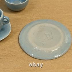 Vintage Dolls House 112 Powder Blue Tea Service For 2 Artisan Avon Miniatures