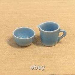 Vintage Dolls House 112 Powder Blue Tea Service For 2 Artisan Avon Miniatures