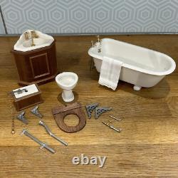 Vintage Dolls House Miniature 112 Scale Artisan Bathroom Set By Anne Shepley
