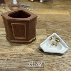 Vintage Dolls House Miniature 112 Scale Artisan Bathroom Set By Anne Shepley