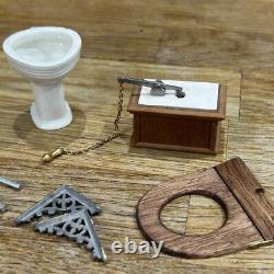 Vintage Dolls House Miniature 112 Scale Artisan Bathroom Set By Anne Shepley