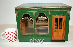 Vintage Dolls House Miniature Toy Shop Store Front Hand Made Painted Wood