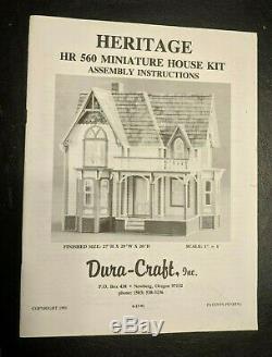 Vintage Dura-Craft Heritage Dollhouse Kit 112 Scale, Discontinued