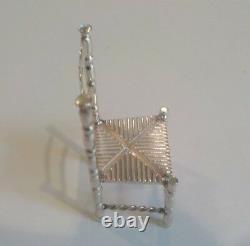 Vintage Dutch. 833 Silver Miniature Doll House Side Chair