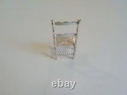 Vintage Dutch. 833 Silver Miniature Doll House Side Chair