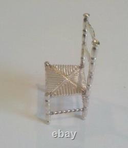 Vintage Dutch. 833 Silver Miniature Doll House Side Chair