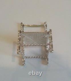 Vintage Dutch. 833 Silver Miniature Doll House Side Chair