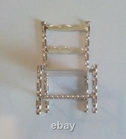 Vintage Dutch. 833 Silver Miniature Doll House Side Chair