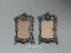 Vintage Dutch. 833 Silver Miniature Doll House Wall Mirror