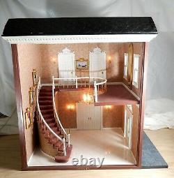 Vintage Electric Grand Staircase Roombox Artisan Dollhouse Miniature 112 OOAK