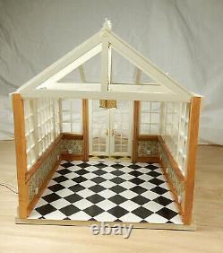 Vintage Electrified Dollhouse Conservatory Artisan Dollhouse Miniature 112