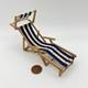 Vintage English Furniture Maker 1/12 Dolls House Deckchair Miniature