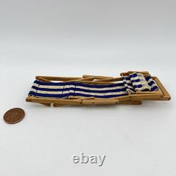 Vintage English Furniture Maker 1/12 Dolls House Deckchair Miniature