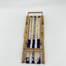 Vintage English Furniture Maker 1/12 Dolls House Deckchair Miniature