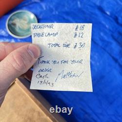 Vintage English Furniture Maker 1/12 Dolls House Deckchair Miniature