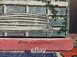 Vintage Eric Lamsdown San Francisco Hand Made Trompe l'oeil Doll House 1988