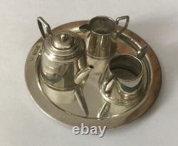 Vintage Hallmarked HM Sterling Silver 925 Tea Set Miniature Mini Dolls House