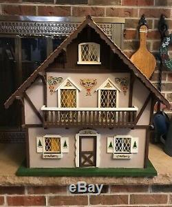 Vintage Handmade Swiss German Chalet Dollhouse