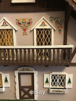 Vintage Handmade Swiss German Chalet Dollhouse