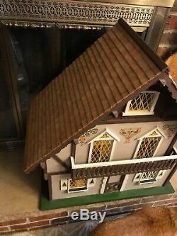 Vintage Handmade Swiss German Chalet Dollhouse