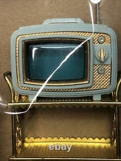 Vintage Ideal Princess Patti Miniature Dollhouse Furniture Tv Set & Stand MWB