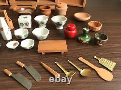 Vintage Japanese Craftsmanship Miniature Doll House Tradtional KITCHEN Utensils