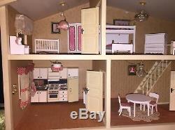 Vintage LUNDBY 4 Levels Doll House & Accessories
