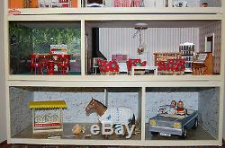 Vintage LUNDBY 4 Levels Doll House & Accessories PACKED FULL Stunning