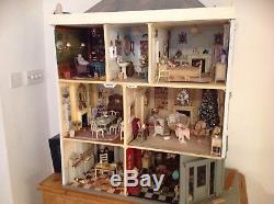 Vintage Large Handmade Fully Lit & Furnished Dolls House