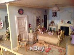 Vintage Large Handmade Fully Lit & Furnished Dolls House