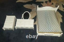 Vintage Lundby Dollhouse WithBox, Lot Of Dollhouse Furniture & Dolls #6002