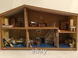 Vintage Lundby Dolls House WITH Furniture and Accessories 1970s