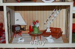 Vintage Lundby House Chimney with Wooden Furniture Sets & Accessories