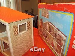 Vintage Lundby Sweden Dollhouse Toy Dolls House + Box 2 Story