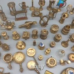Vintage Miniature Brass Items Ideal For Dolls House Over 50 items Old Heritage