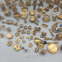 Vintage Miniature Brass Items Ideal For Dolls House Over 50 items Old Heritage